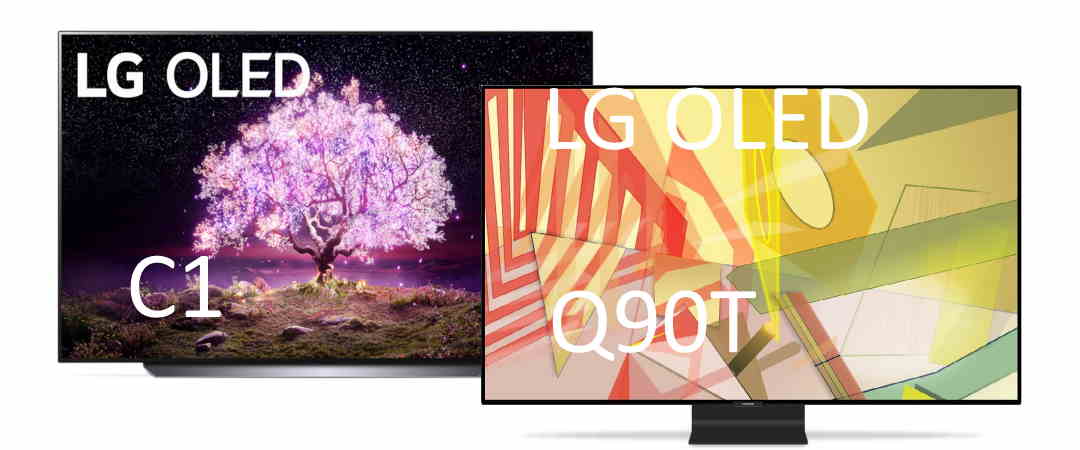 مقایسه تلویزیون سامسونگ q90t و تلویزیون اولد ال جی c1