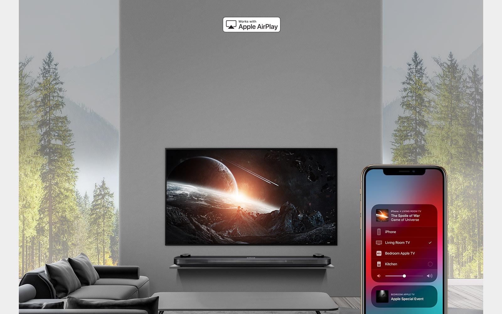 قابلیت AirPlay 2 در تلویزیون un7340