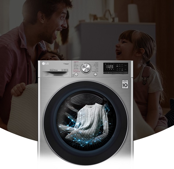 قابلیت بخارشور در ماشین لباسشویی ال جی f4v5ryp2t